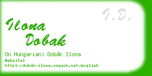 ilona dobak business card